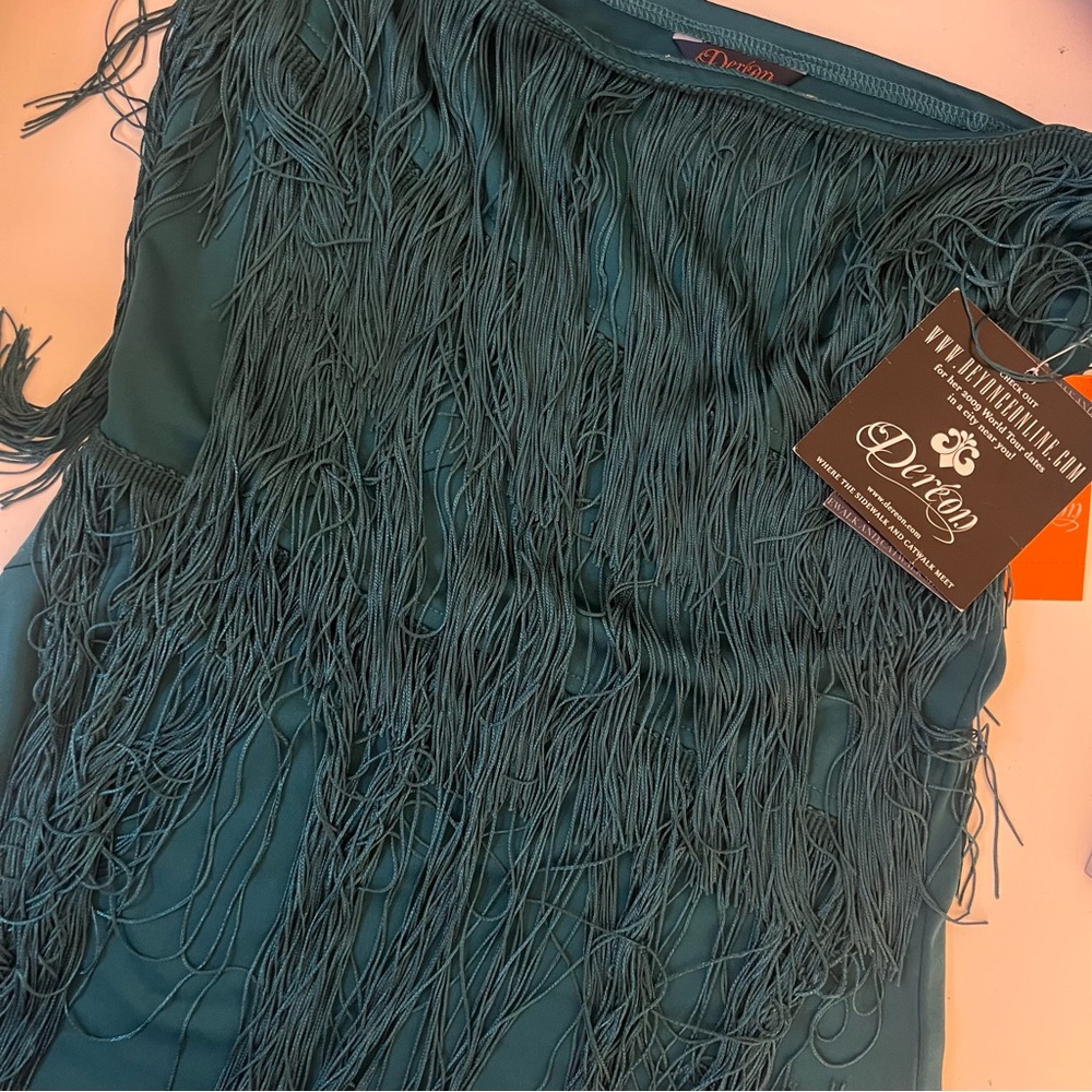 NWT Y2K Beyonce House of Dereon Teal Tube Top Cowboy Carter